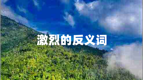 激烈的反義詞