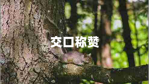 交口稱贊