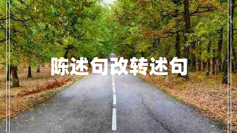 陳述句改轉(zhuǎn)述句