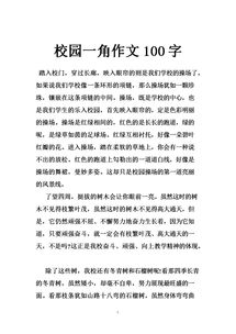 校園訪談作文100字