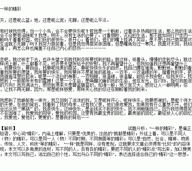 不一樣的學(xué)校作文600字初二,不一樣的風(fēng)景作文600字初二,不一樣的感受作文600字初二