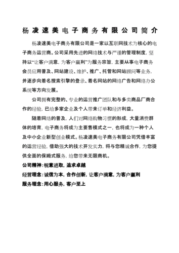 電子商務(wù)公司簡介范本