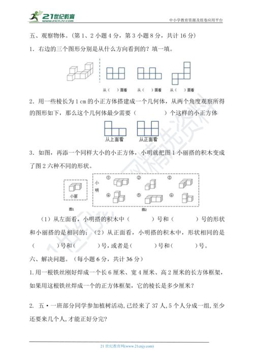 五級數(shù)學基礎知識試題