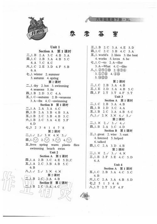 六級(jí)英語(yǔ)開(kāi)心版基礎(chǔ)知識(shí)