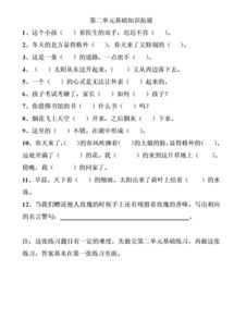 二級下學(xué)期基礎(chǔ)知識
