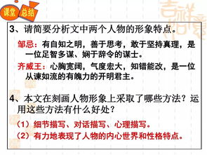 鄒忌諷齊王納諫基礎知識總結(jié)